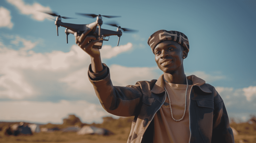 Kenya man FLying Drone min